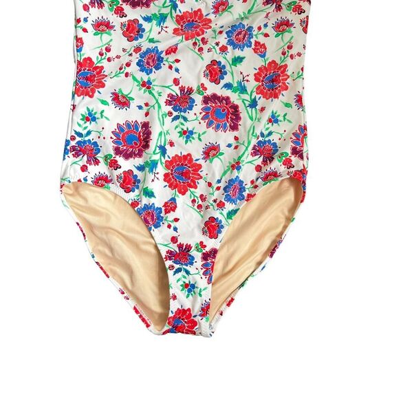 Garnet Hill Signature Lattice One-Piece Swimsuit – Floral – NWT – Size 6 - Picture 5 of 9